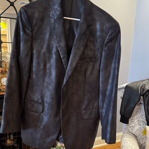 Andrew Fezza Textured Black Blazer